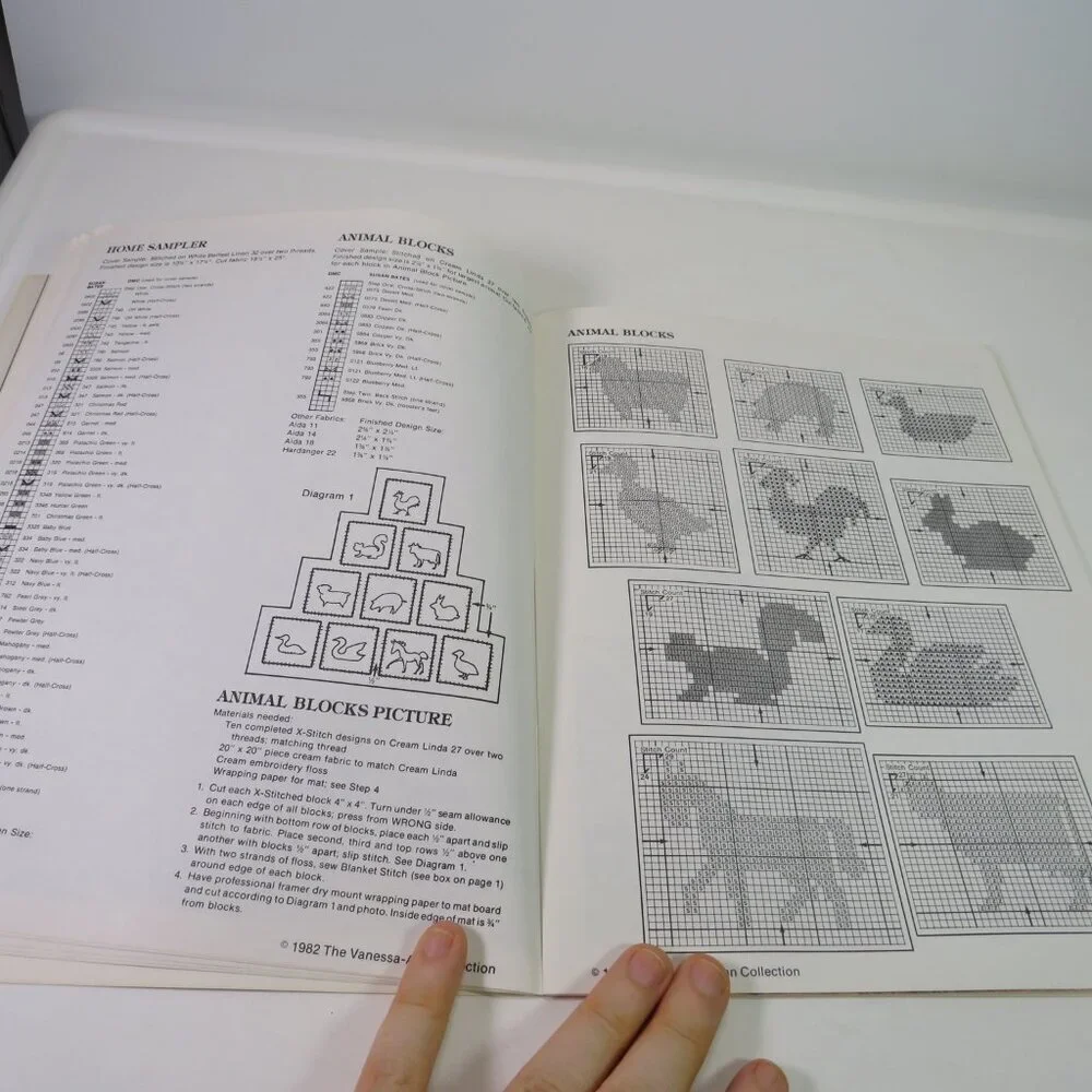 Farmhouse Quilting and Cross Stitching 41 page PATTERN BOOK 1982